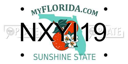 NXYI19 Florida License Plate