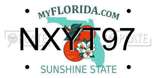NXYT97 Florida License Plate