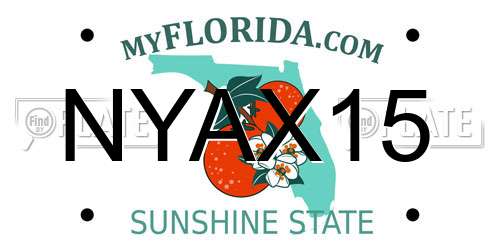 NYAX15 Florida License Plate