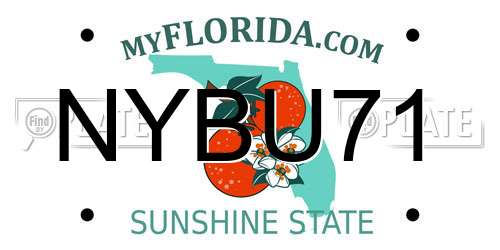 NYBU71 Florida License Plate