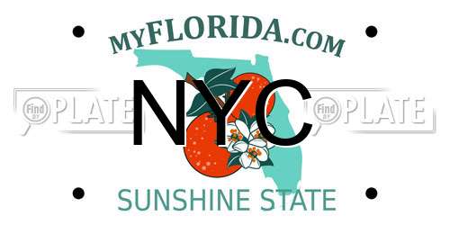 NYC Florida License Plate