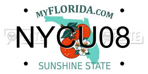NYCU08 Florida License Plate