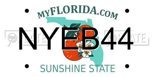 NYEB44 Florida License Plate