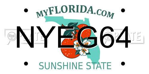 NYEG64 Florida License Plate