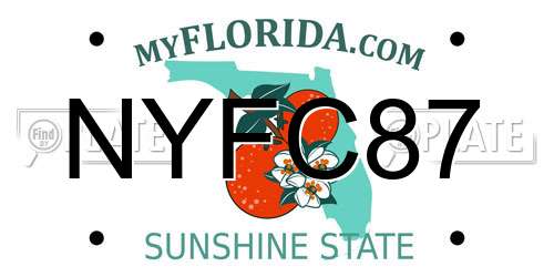 NYFC87 Florida License Plate