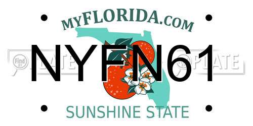 NYFN61 Florida License Plate