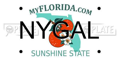 NYGAL Florida License Plate