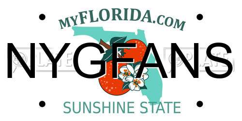 NYGFANS Florida License Plate