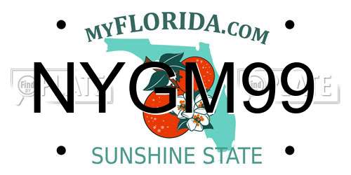 NYGM99 Florida License Plate