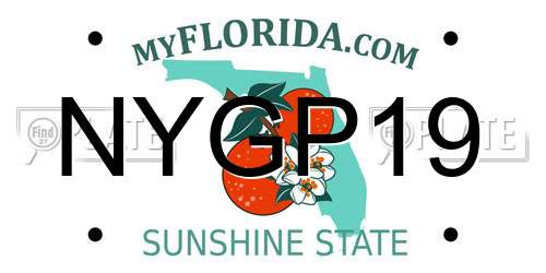 NYGP19 Florida License Plate
