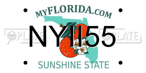 NYII55 Florida License Plate