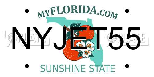 NYJET55 Florida License Plate