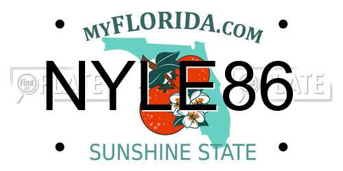NYLE86 Florida License Plate