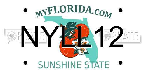 NYLL12 Florida License Plate