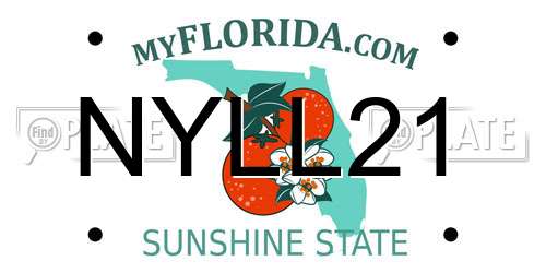 NYLL21 Florida License Plate