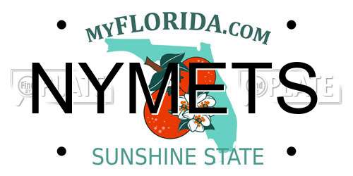 NYMETS Florida License Plate