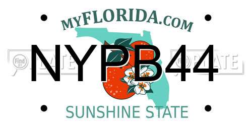 NYPB44 Florida License Plate