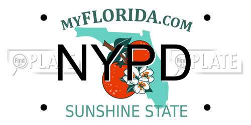 NYPD Florida License Plate