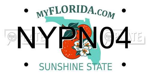 NYPN04 Florida License Plate