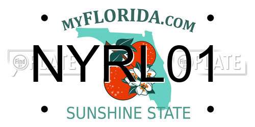 NYRL01 Florida License Plate