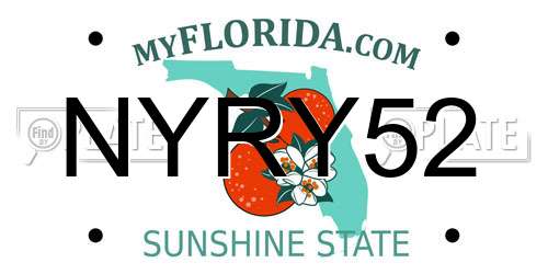 NYRY52 Florida License Plate