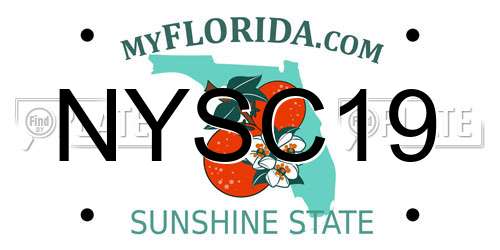 NYSC19 Florida License Plate