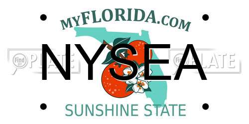 NYSEA Florida License Plate