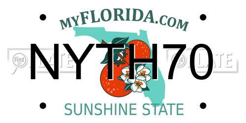 NYTH70 Florida License Plate