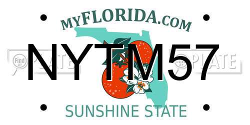 NYTM57 Florida License Plate