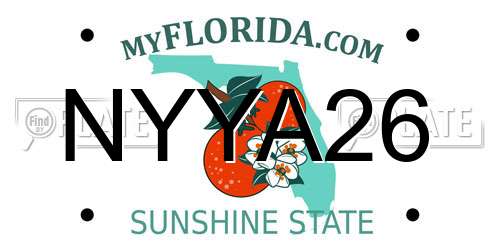 NYYA26 Florida License Plate