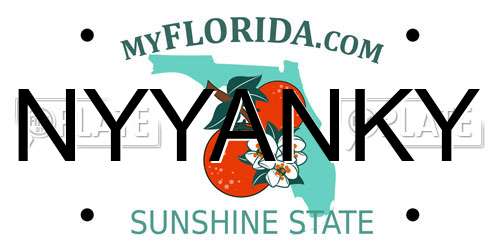 NYYANKY Florida License Plate