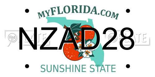 NZAD28 Florida License Plate