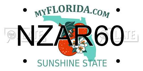 NZAR60 Florida License Plate