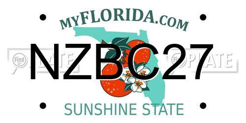 NZBC27 Florida License Plate