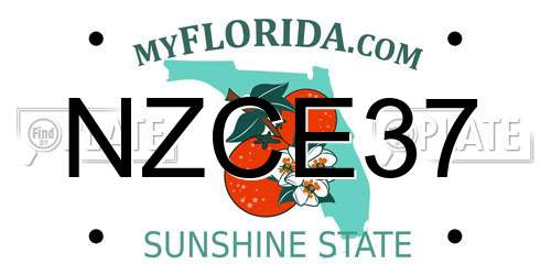 NZCE37 Florida License Plate