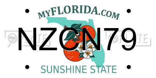 NZCN79 Florida License Plate
