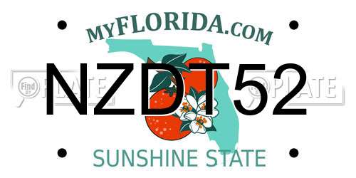 NZDT52 Florida License Plate