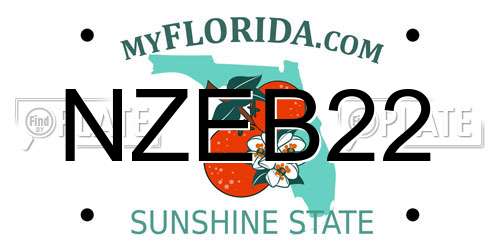 NZEB22 Florida License Plate