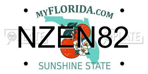 NZEN82 Florida License Plate