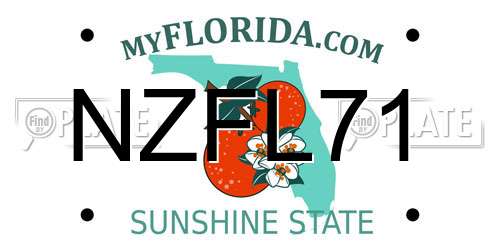 NZFL71 Florida License Plate