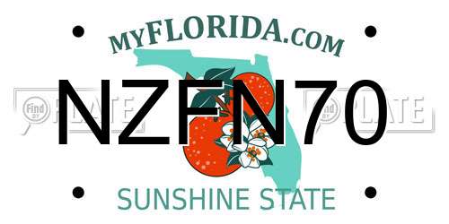 NZFN70 Florida License Plate