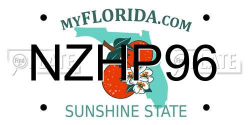 NZHP96 Florida License Plate