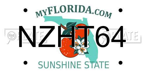 NZHT64 Florida License Plate