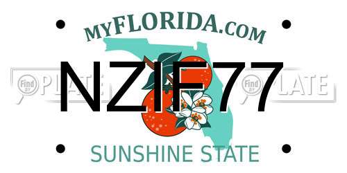 NZIF77 Florida License Plate