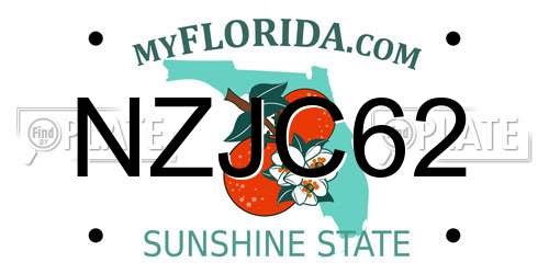 NZJC62 Florida License Plate