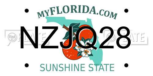 NZJQ28 Florida License Plate