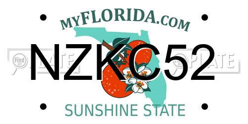 NZKC52 Florida License Plate