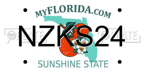 NZKS24 Florida License Plate