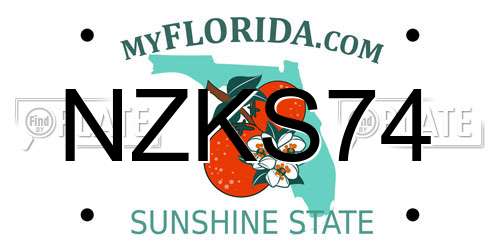 NZKS74 Florida License Plate