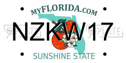 NZKW17 Florida License Plate